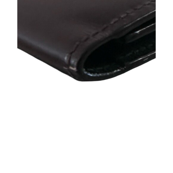 DUNHILL Bi-fold billing Club line brown Mahogany enamel leather Wallet Authentic - Picture 7 of 11